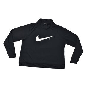 Nike Running Women's Dri-Fit 1/4 Zip Pullover Sweatshirt Black Size 1X Athletic
